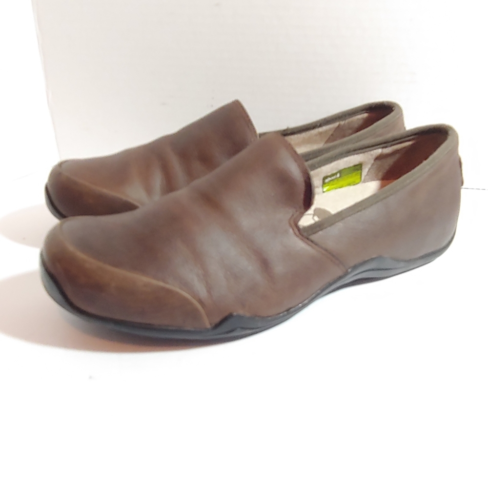 Ahnu penny pro walnut Brown leather  loafers